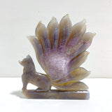 Beautiful Geode Druzy Agate Nine - tailed Fox Carving 6 - Wholesale Crystals
