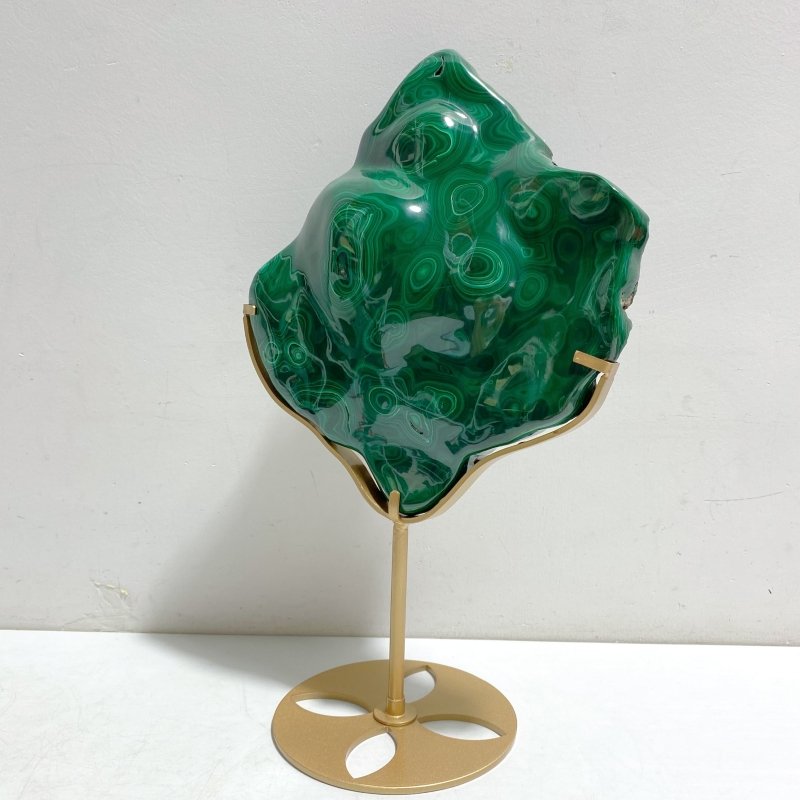 Beautiful High Quality Polished Malachite Stone With Stand -Wholesale Crystals