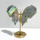 Beautiful Labradorite Butterfly Wing Carving With Stand - Wholesale Crystals