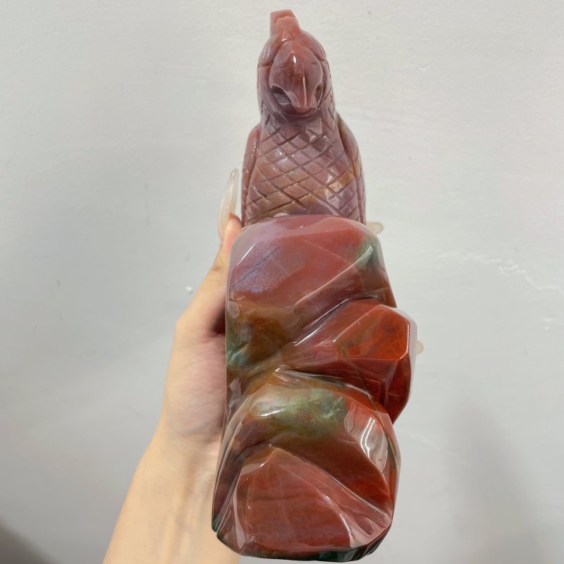 Beautiful Large Ocean Jasper Parrot Carving - Wholesale Crystals