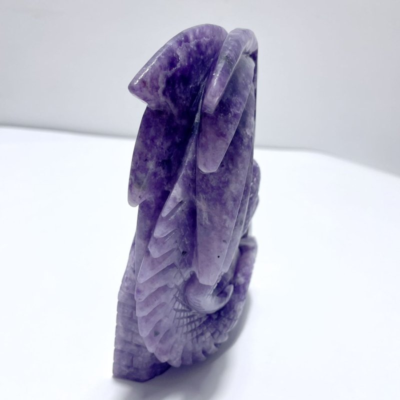 Beautiful Lepidolite Flying Dragon Carving - Wholesale Crystals