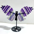 Beautiful Rainbow Fluorite Symmetry Owl Wing Carving With Stand -Wholesale Crystals