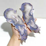 Beautiful Sakura Flower Agate Butterfly Wing Carving With Stand - Wholesale Crystals