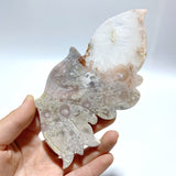 Beautiful Sakura Flower Agate Butterfly Wing Carving With Stand - Wholesale Crystals