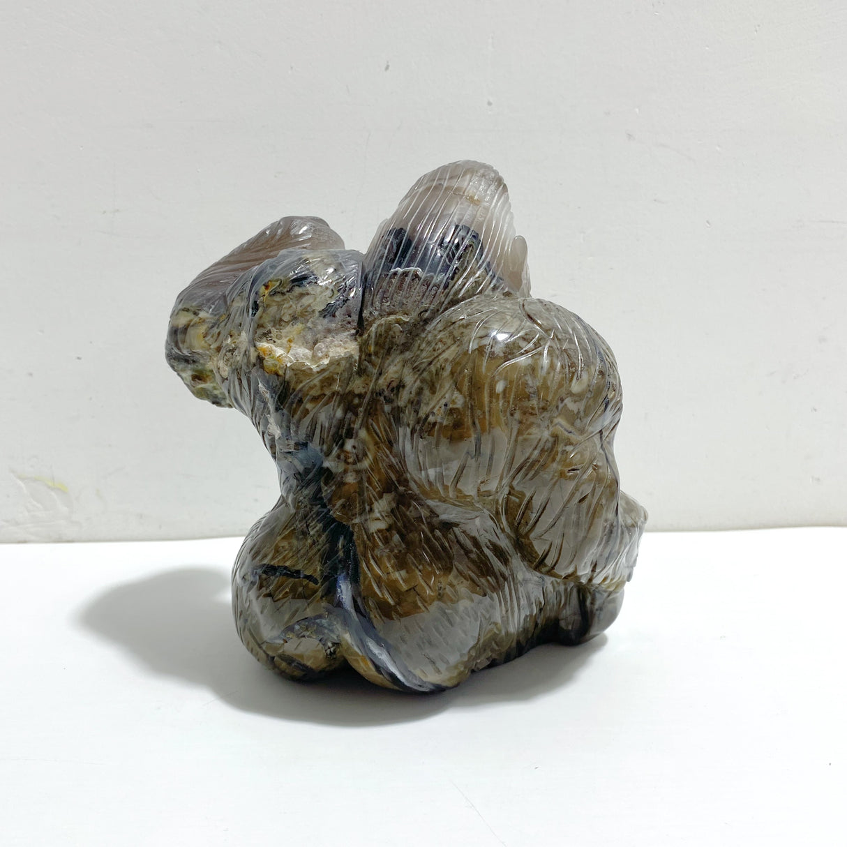 Unique Volcano Agate King Kong Ape Carving #1