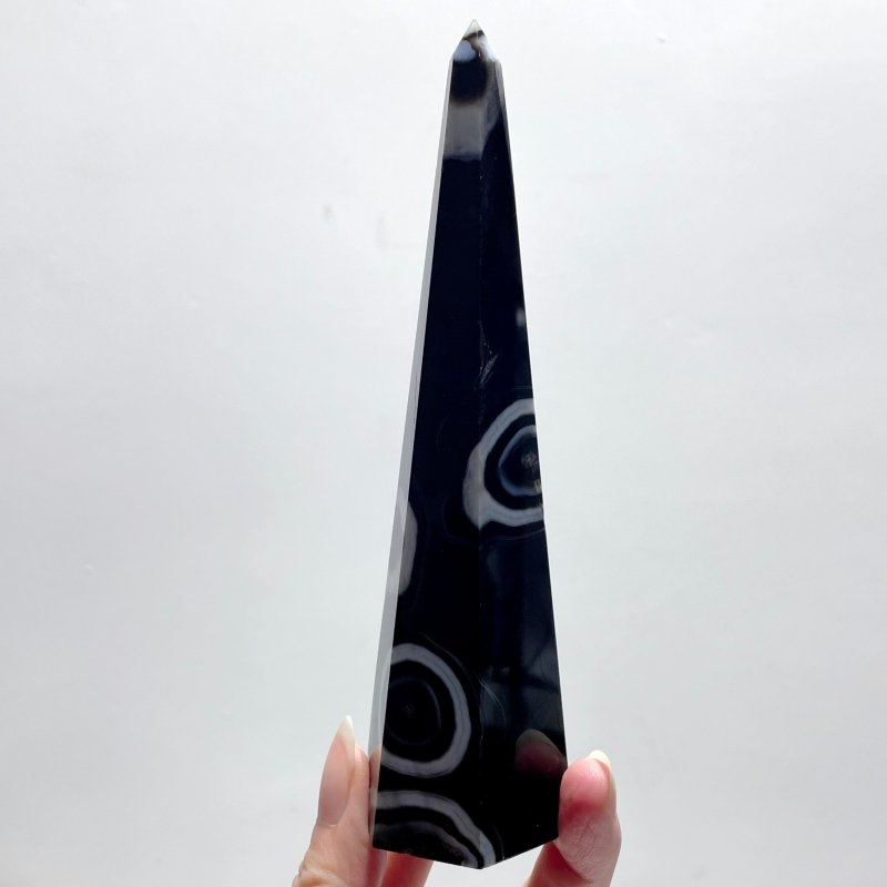 Black Agate Mixed Quartz Obelisk Point Tower Wholesale - Wholesale Crystals