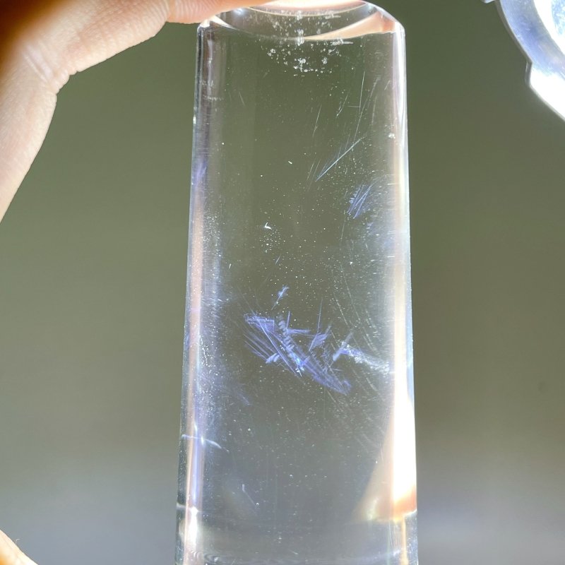 Blue Angel Feathers Quartz Very Clear Cylinder - Wholesale Crystals