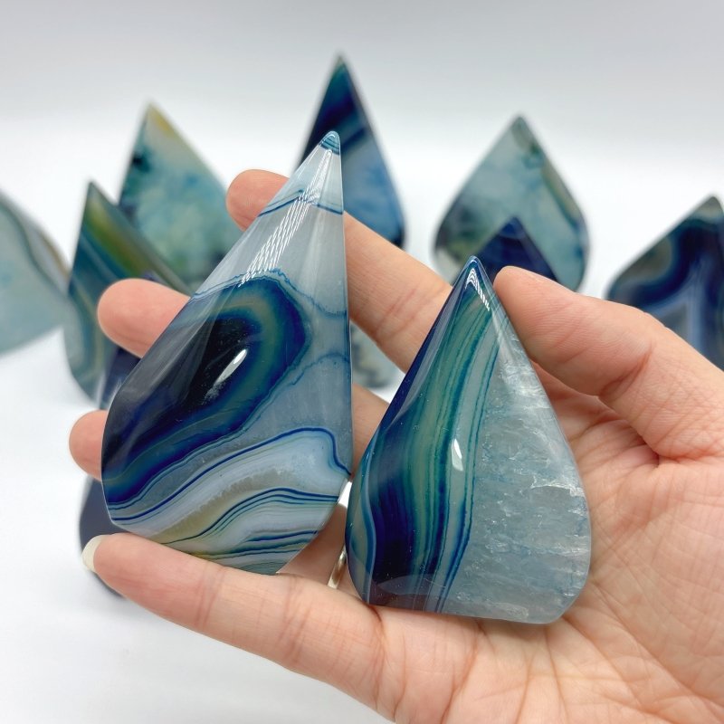 Blue Dyed Agate Arrow Head Shape Wholesale - Wholesale Crystals