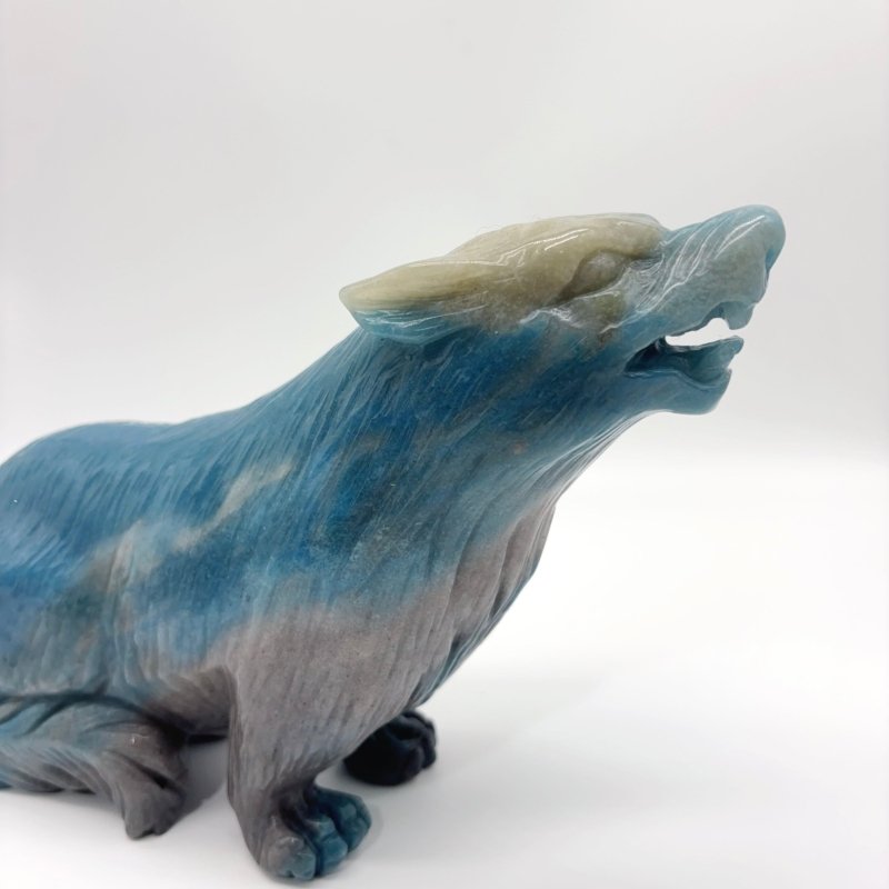 Blue Trolleite Wolf Crystal Carving -Wholesale Crystals