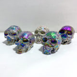 5 Pieces Geode Aura Sphalerite Skull Carving