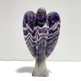 2 Pieces Large Chevron Amethyst Angel Carving