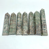 7 Pieces Green Sakura Flower Agate Point