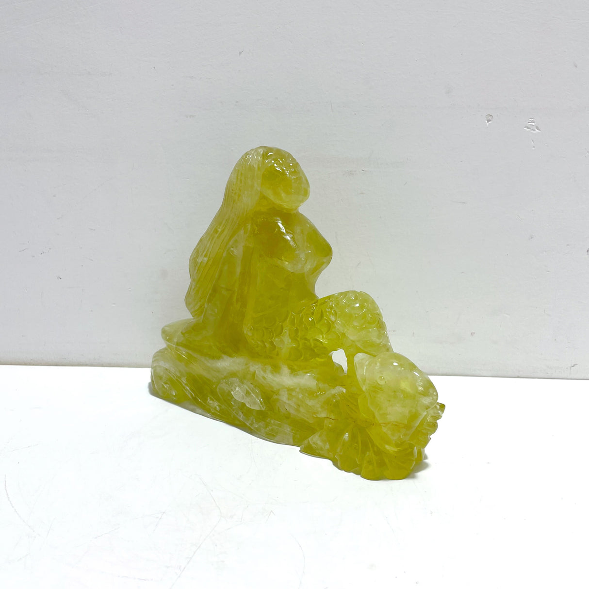 Unique Citrine Mermaid Carving