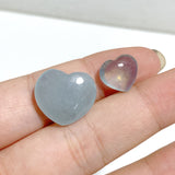 1-2cm Mixed Size Aquamarine Heart Wholesale