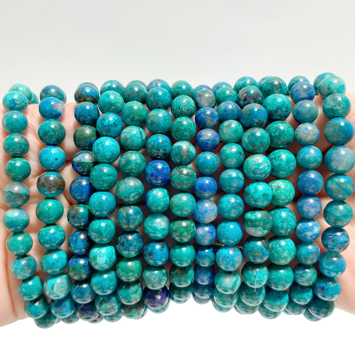 13 Pieces 8mm Chrysocolla Bracelets