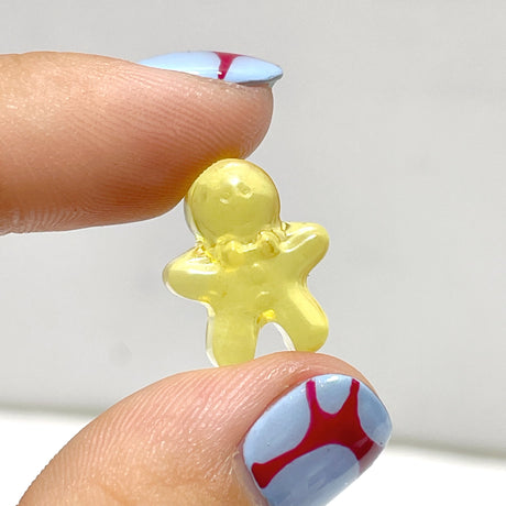 Mini Fluorite Gingerbread Man Carving Wholesale