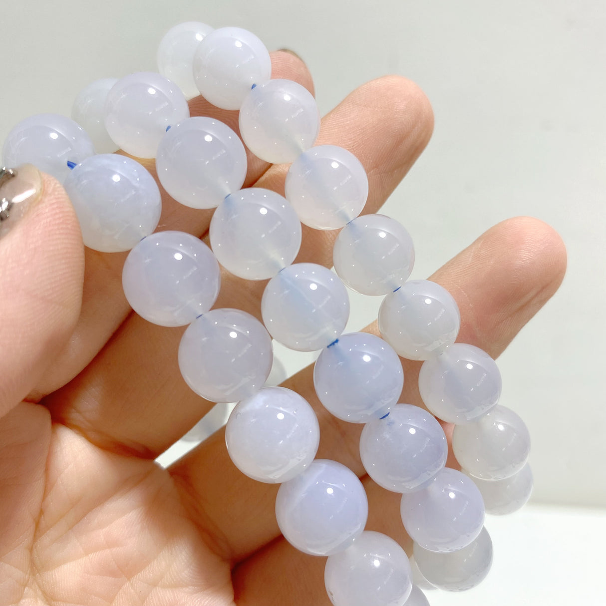 10 Pieces Blue Chalcedony Bracelets Closeout