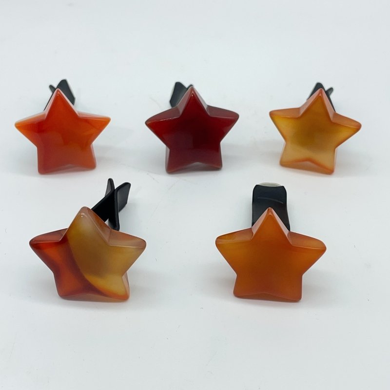 Carnelian Crystal Car Air Vent Clips Moon & Star Wholesale Car Accessories -Wholesale Crystals