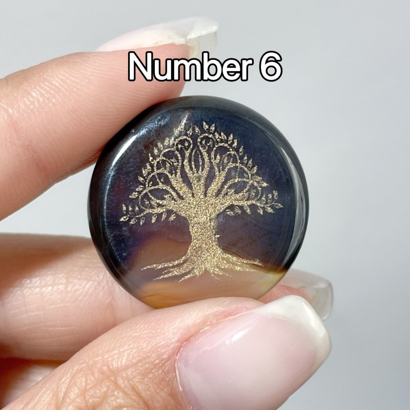 Carnelian Tree of Life Small Round Slices DIY Accessories - Wholesale Crystals