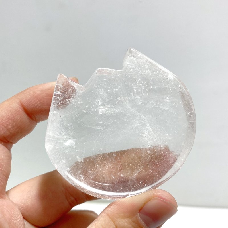 Cat Head Shape Clear Quartz Shallow Bowl Wholesale - Wholesale Crystals
