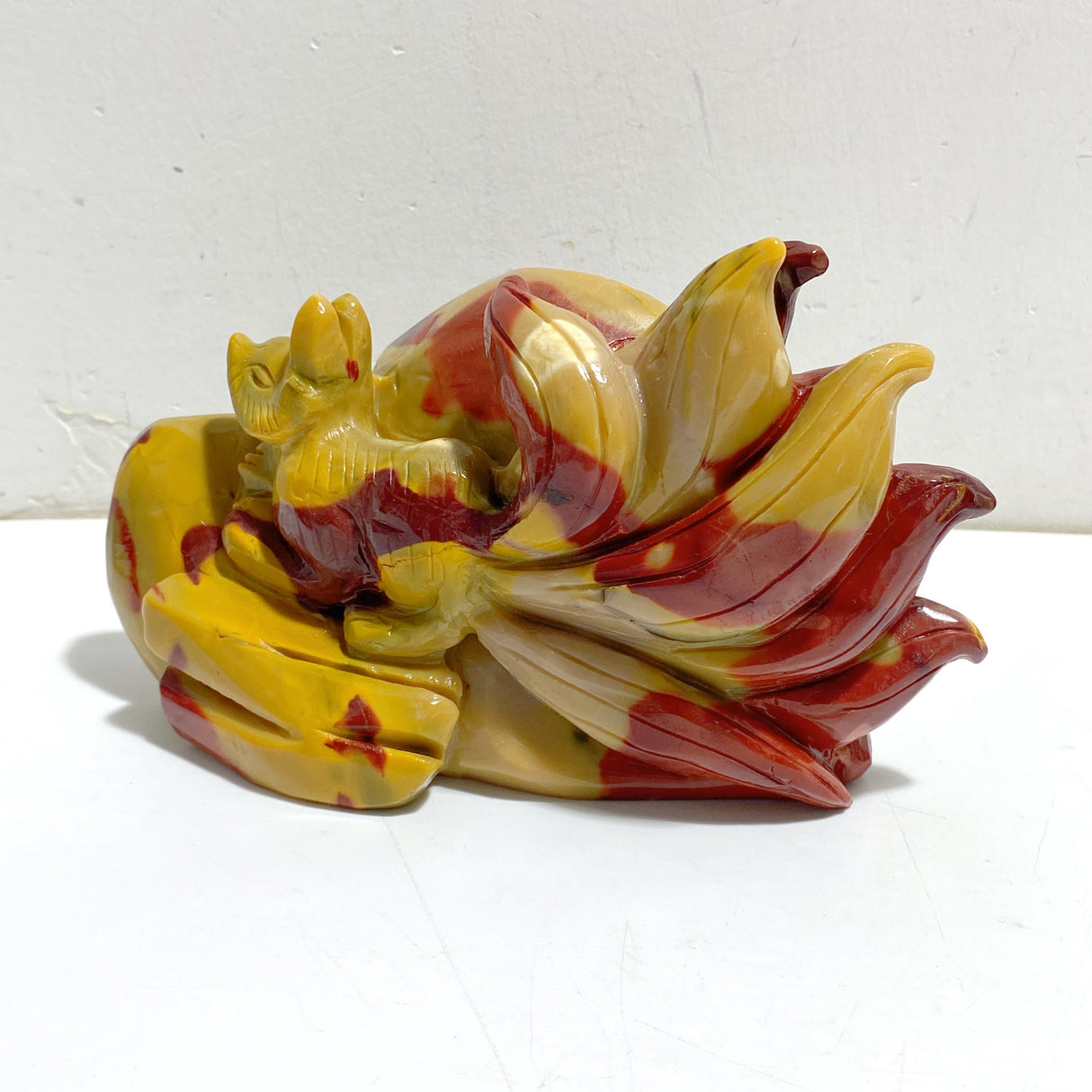 2 Pieces Mookaite Nine-tailed Fox Carving #3