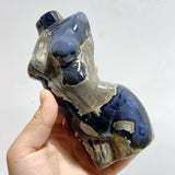 4 Pieces Volcano Agate Goddess Carving (UV-Reactive)