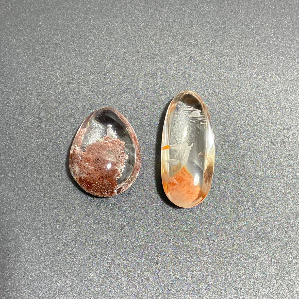 2 Pieces Buddhist Monk Bodhi Kensho Garden Quartz Inner Scene Carving