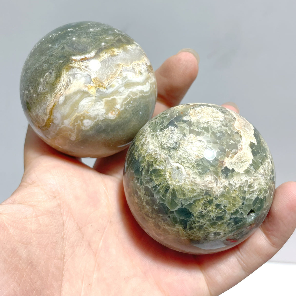 15 Pieces 6th Vein Ocean Jasper Spheres Balls