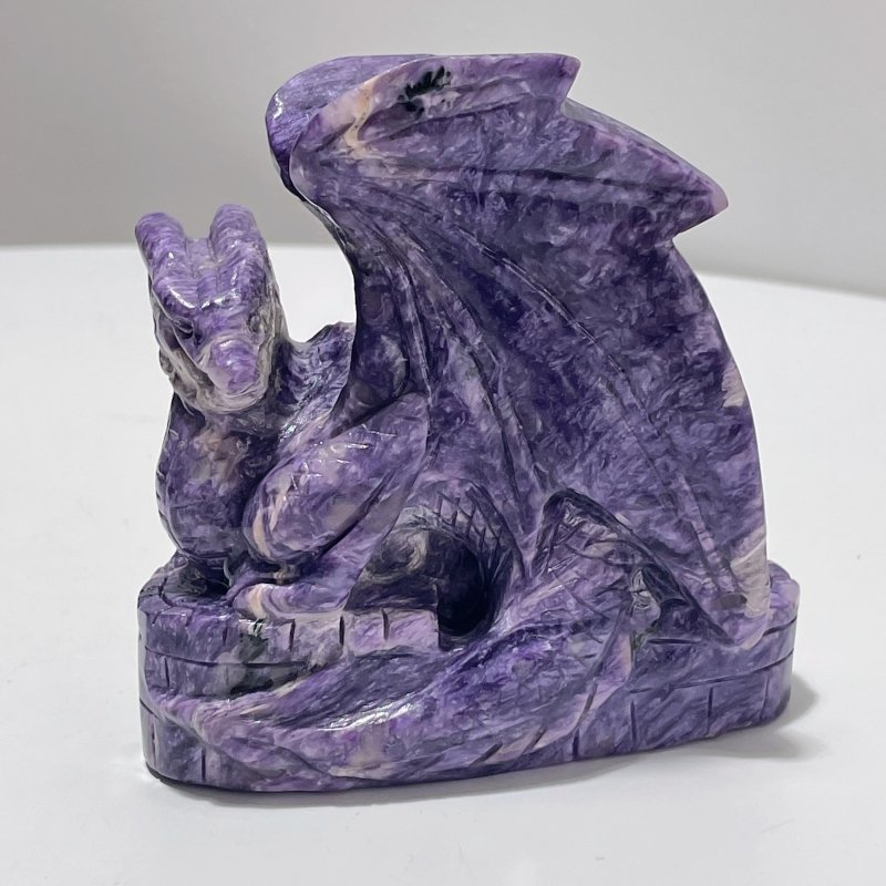 Charoite Flying Dragon Carving #1 - Wholesale Crystals