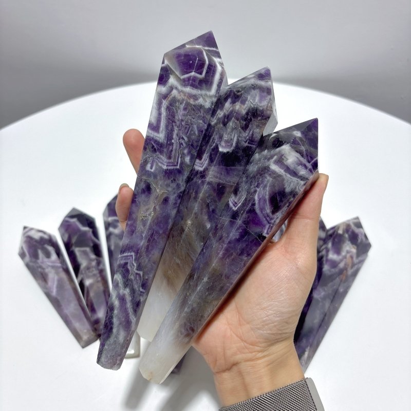 Chevron Amethyst Scepter Magic Wand Wholesale - Wholesale Crystals