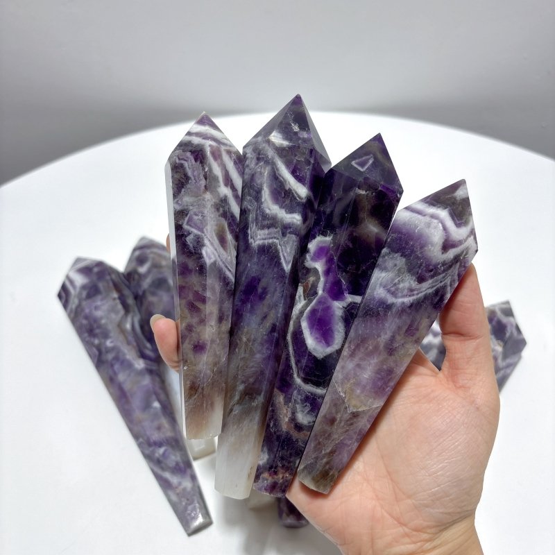 Chevron Amethyst Scepter Magic Wand Wholesale - Wholesale Crystals