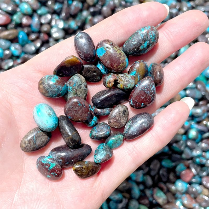 Chrysocolla Mixed Malachite Gravel Chips Wholesale - Wholesale Crystals