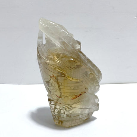 Citrine Flying Dragon Castle Carving - Wholesale Crystals