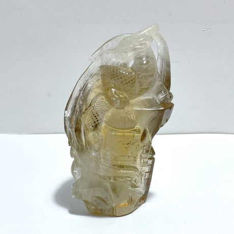 Citrine Flying Dragon Castle Carving - Wholesale Crystals