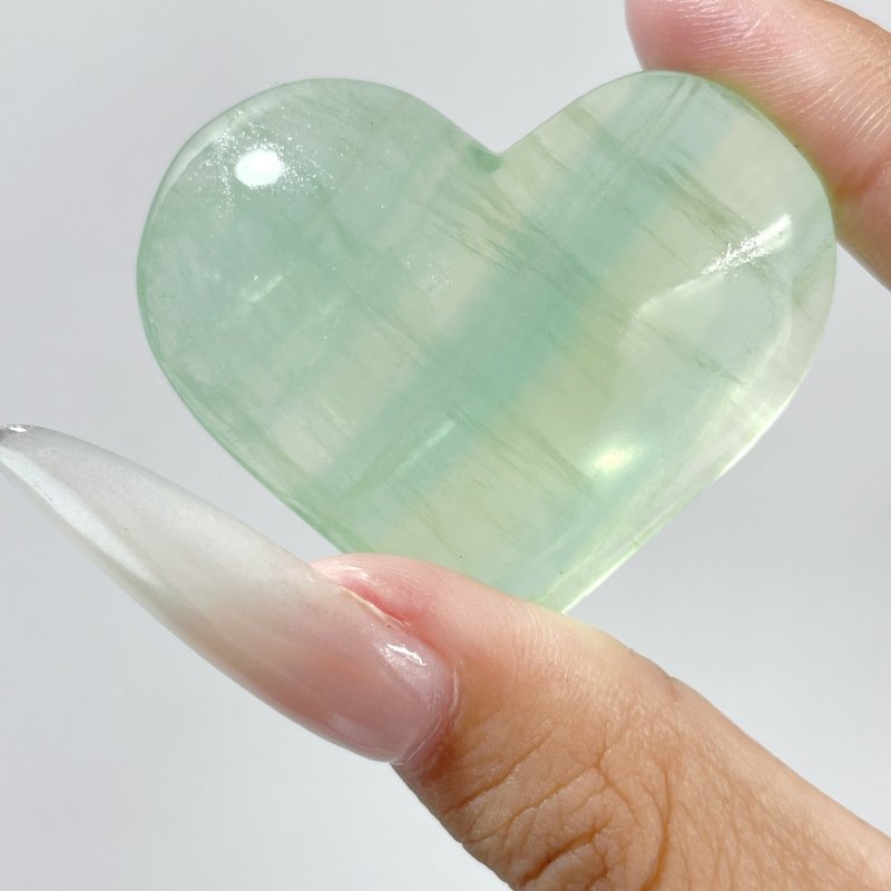 Clear Green Fluorite Heart Wholesale - Wholesale Crystals