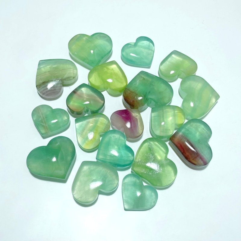 Clear Green Fluorite Heart Wholesale - Wholesale Crystals