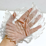 Clear Quartz Heart Wing Carving With Stand -Wholesale Crystals