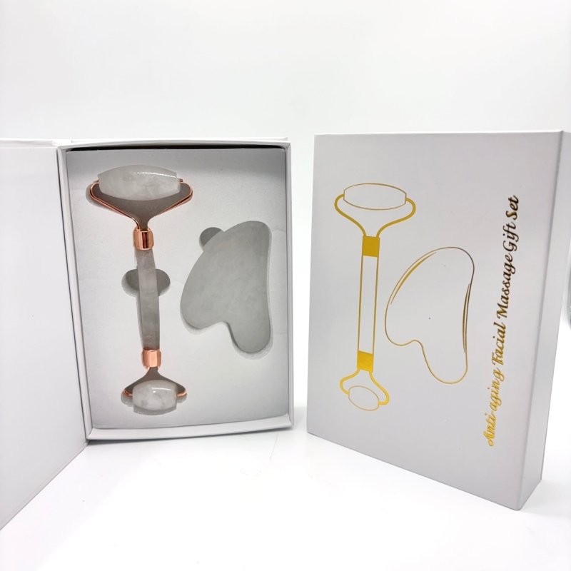 Clear Quartz Roller and Gua Sha A Set Wholesale -Wholesale Crystals