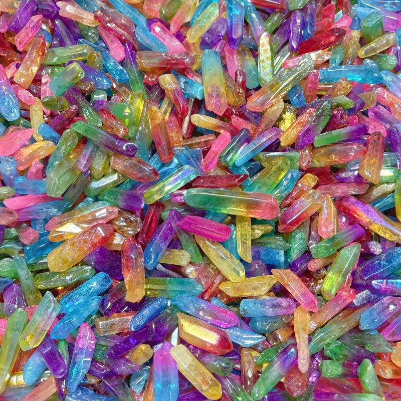 Colorful Aura Clear Quartz Points Wholesale - Wholesale Crystals