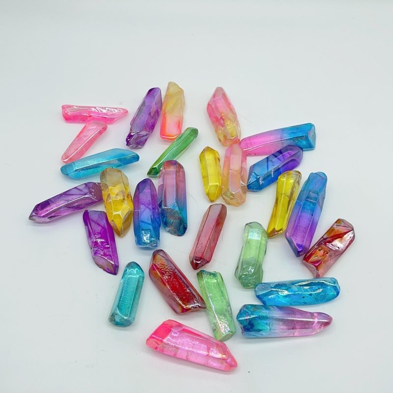 Colorful Aura Clear Quartz Points Wholesale -Wholesale Crystals