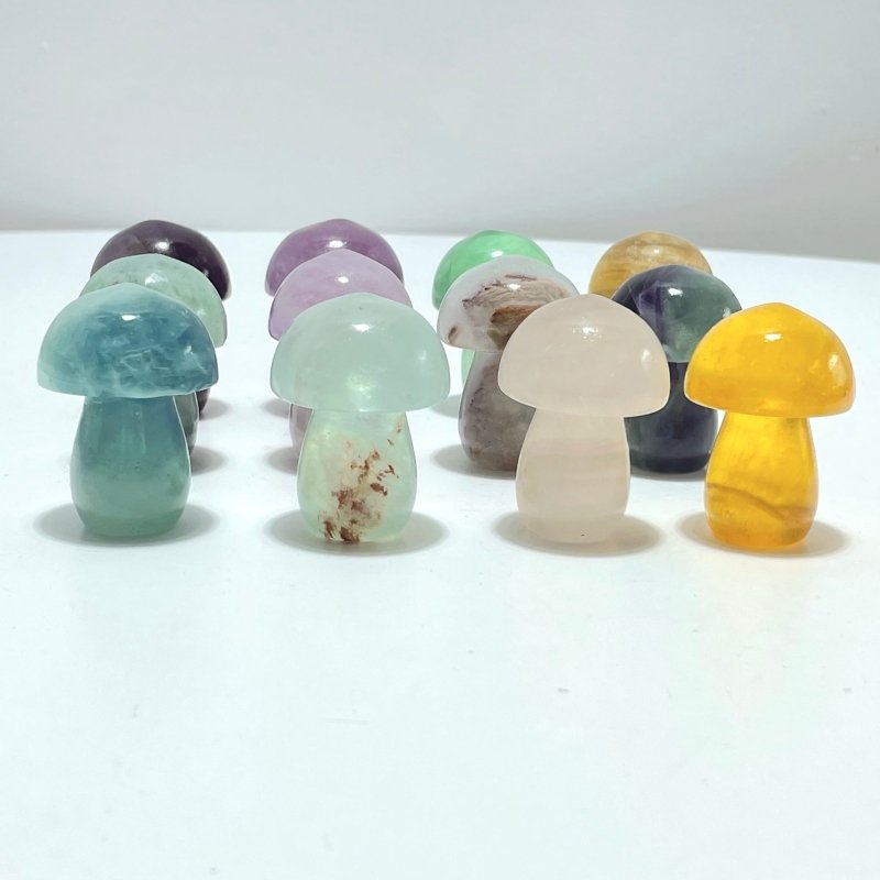 Colorful Fluorite Mushroom Carving Wholesale - Wholesale Crystals