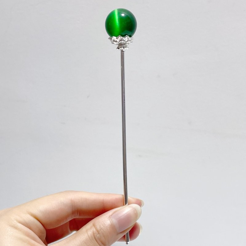 Colorful Glass Cat Eye Small Sphere Hairpin Wholesale - Wholesale Crystals