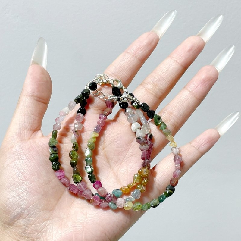 Colorful Tourmaline Gravel Chips 0.1 - 0.2in(3 - 5mm) Bracelet Wholesale - Wholesale Crystals