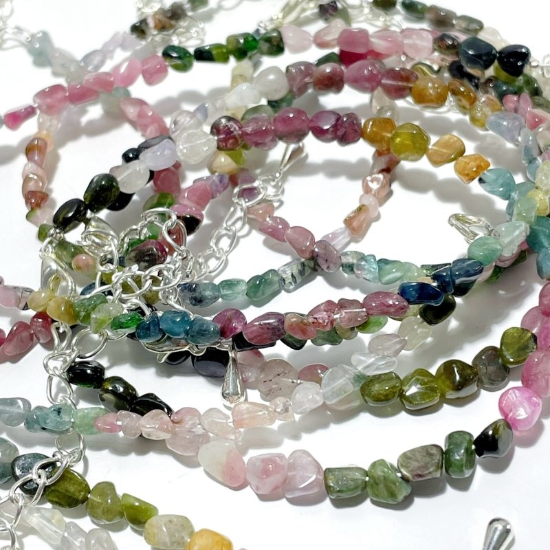 Colorful Tourmaline Gravel Chips 0.1 - 0.2in(3 - 5mm) Bracelet Wholesale - Wholesale Crystals