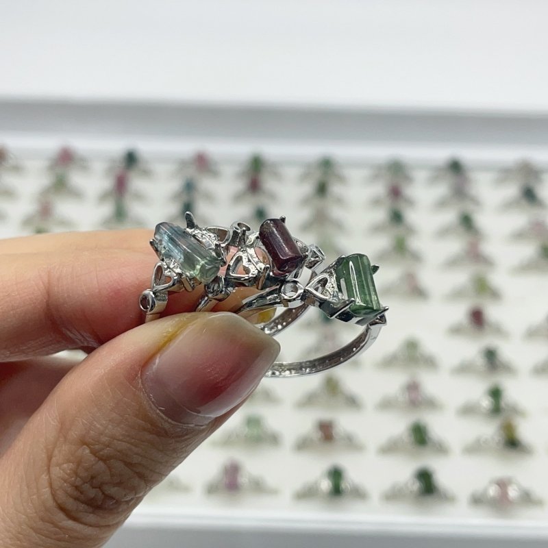 Colorful Tourmaline Ring Closeout(defective) -Wholesale Crystals