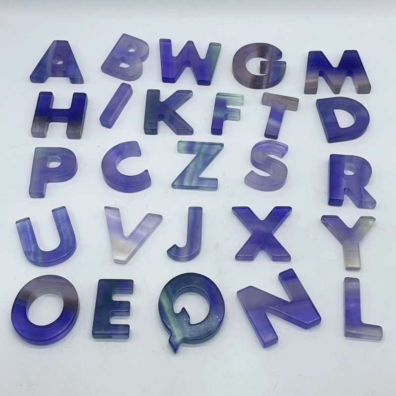 Customized Colorful Fluorite Alphabet Free Combination -Wholesale Crystals