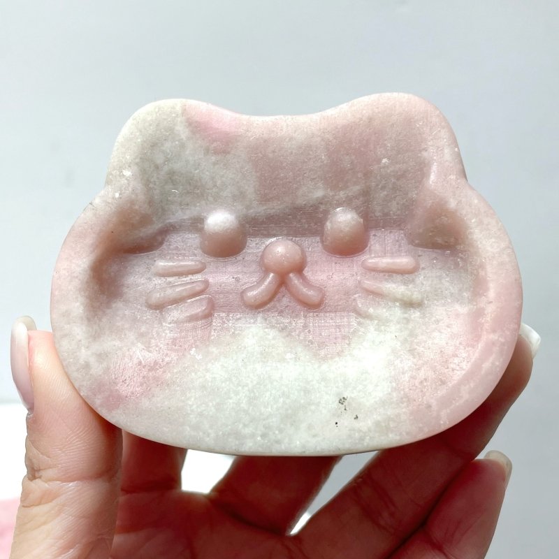 Cute Pink Opal Cat Bowl Wholesale - Wholesale Crystals