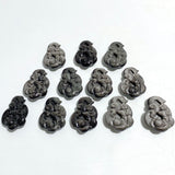 Silver Sheen Obsidian Nine-tailed Fox Carving Wholesale