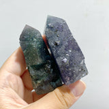 33 Pieces Blue Fluorite Mixed Pyrite Raw Side Tower