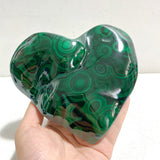 Unique Malachite Heart With Stand